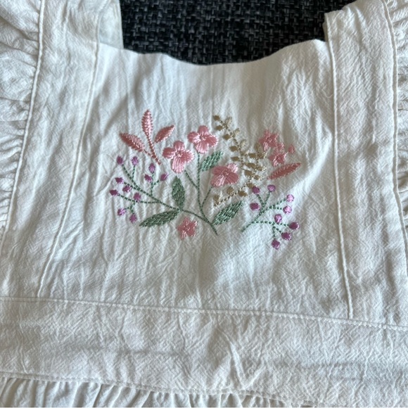 NWOT Arabella and Rose Posey Ivory Linen Romper Size 1 Year - Picture 2 of 5